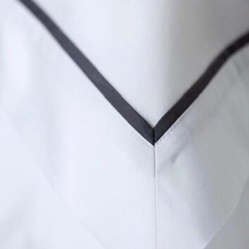 Close up dark blue flat piping