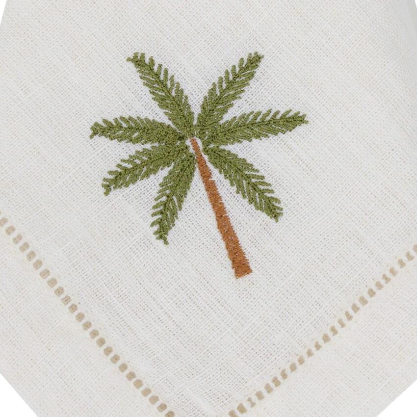 Linen napkin with palm tree and ajour