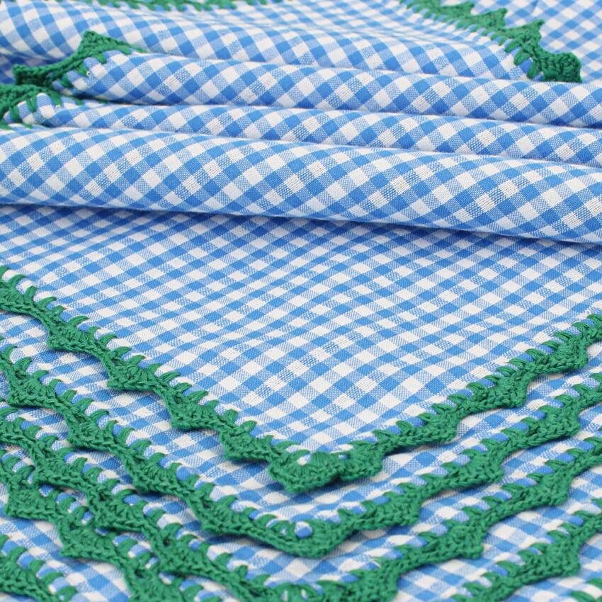 Napkins karo green blue